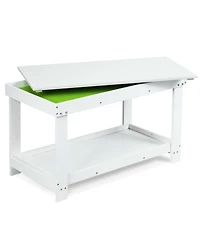 Gouun Multifunctional Wood Kids Activity Play Table with Storage Shelf