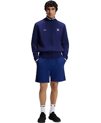 Boss by Hugo Men's Cotton-Blend Usa Country-Flag Badge Sweatshirt