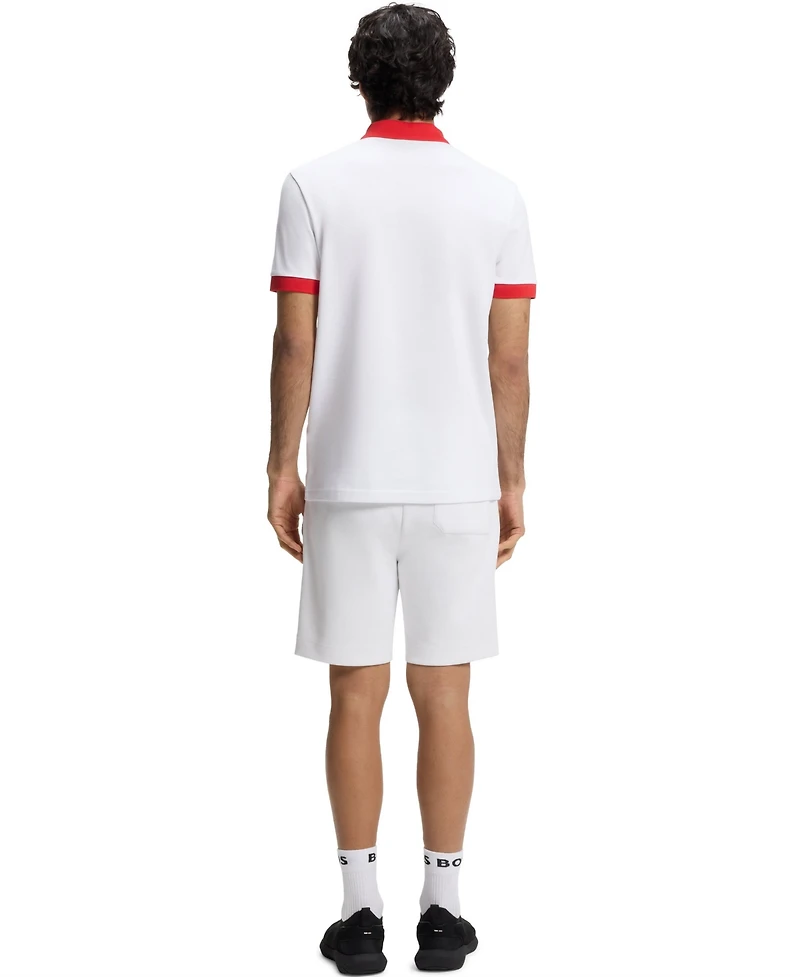 Boss by Hugo Men's Paddy England Country Flag Trim Polo Shirt