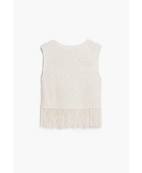 Desigual Girls Girls's Crochet sweater with fringes