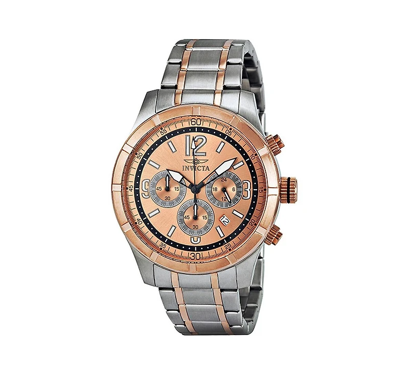 Invicta Men's 11377 Specialty Quartz Chronograph Rose Gold Dial Watch