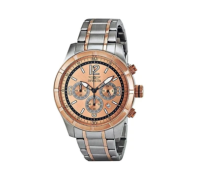 Invicta Men's 11377 Specialty Quartz Chronograph Rose Gold Dial Watch