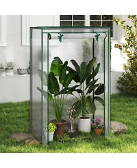 Sugift Portable Mini Greenhouse with Roll Up Zippered Door