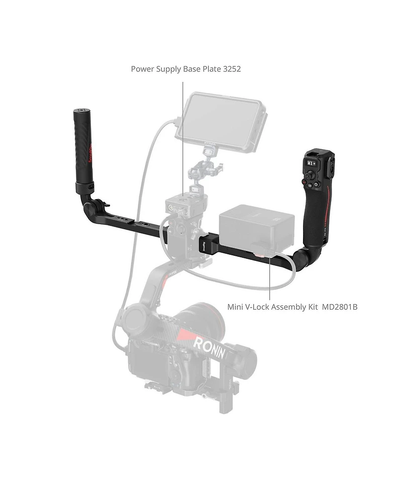 SmallRig 4327 Focus Control Dual Handle for Dji Rs 2, Rs 3 Pro, Rs 4 and Rs 4 Pro Gimbals