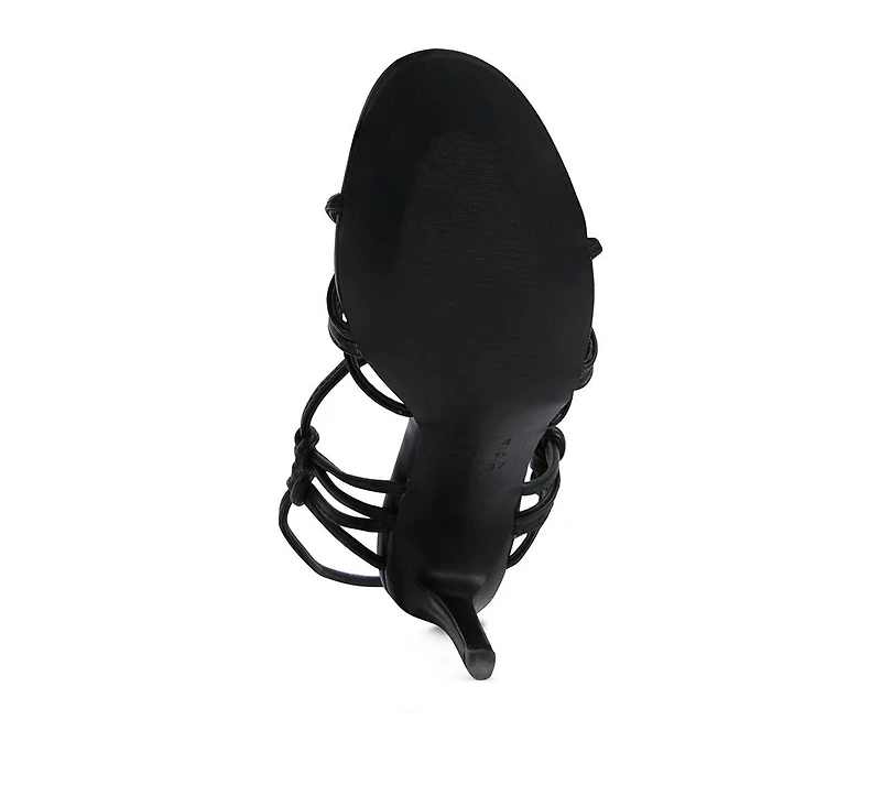 Trixy Knot Lace Up High Heel Sandal