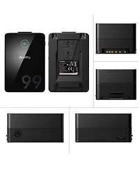 SmallRig VB99 Pro Mini Rechargeable V-Mount Battery with 15mm Dual Rod Clamp Battery Plate