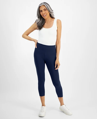Style & Co Women's High Rise Cropped Pull-On Leggings, Created for Macy's