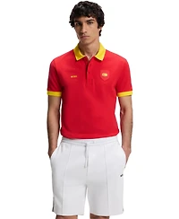 Boss by Hugo Men's Paddy Spain Country Flag Trim Polo Shirt