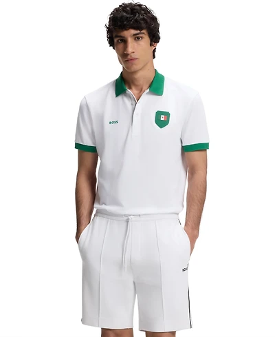 Boss by Hugo Men's Paddy Mexico Flag Trim Polo Shirt