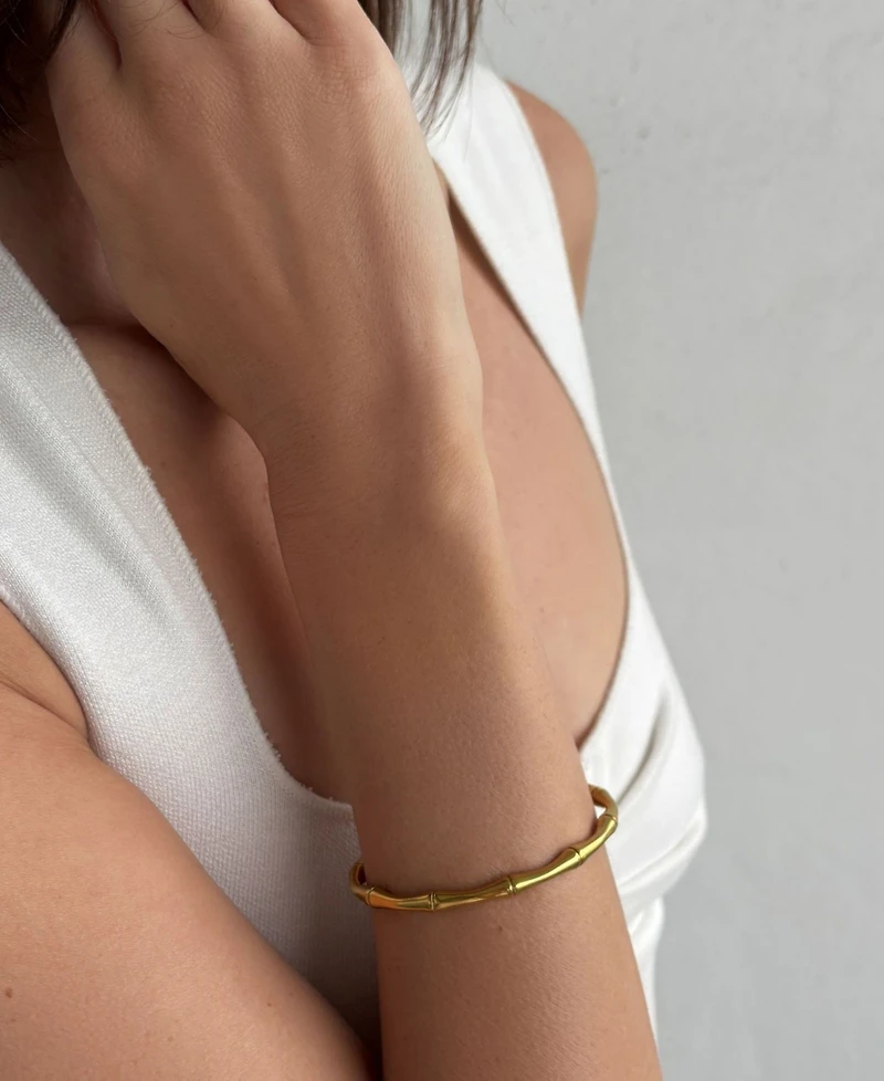 Adornia Tarnish Resistant Gold Cuff Bracelet
