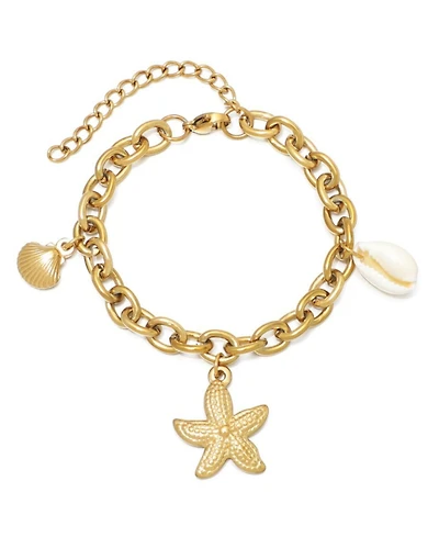 Adornia Tarnish Resistant Gold Beach Charm Bracelet