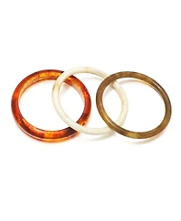 Adornia 3-Piece Resin Bangle Bracelet Set
