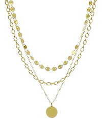 Adornia Gold 3-Layer Toggle and Confetti Necklace