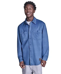 Converse Men's Collared Jersey Denim Shirt