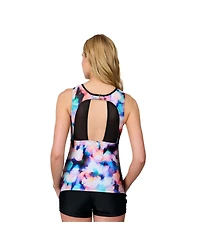 Free Country Women's Mesh V-Neck Tankini Top