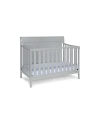 Jujabu 4 in 1 Modern Sleigh Convertible Crib Gray Solid Wood Adjustable Mattress Height