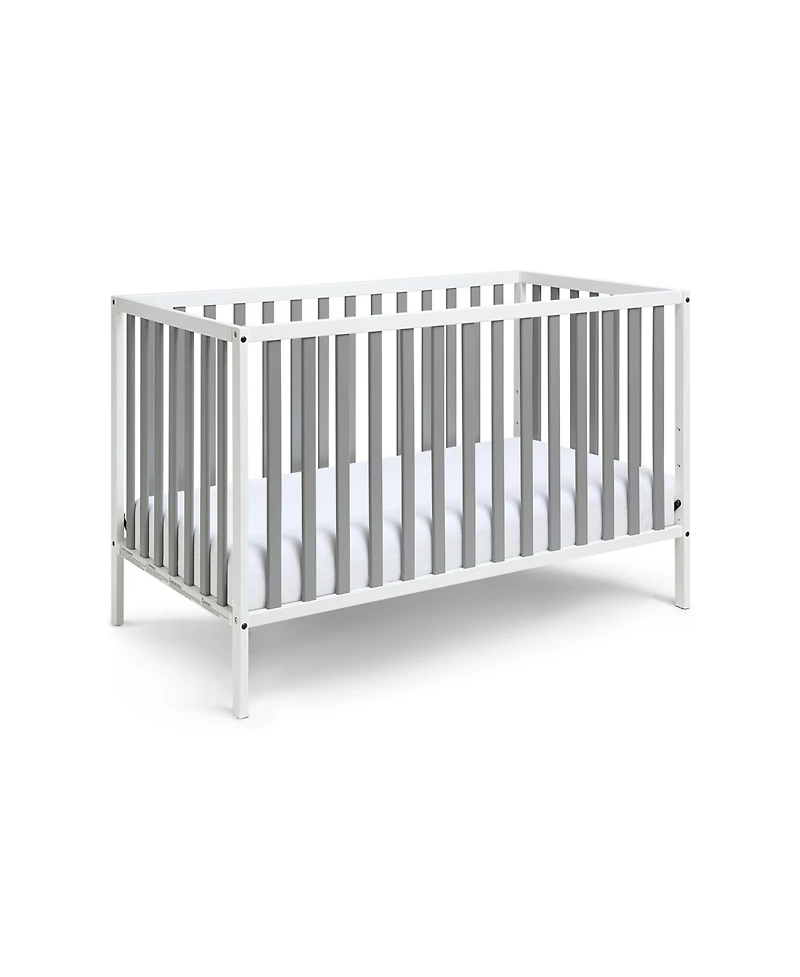 Jujabu 3 in 1 Convertible Solid Wood Island Crib Two Tone Modern Classic