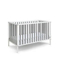 Jujabu 3 in 1 Convertible Solid Wood Island Crib Two Tone Modern Classic