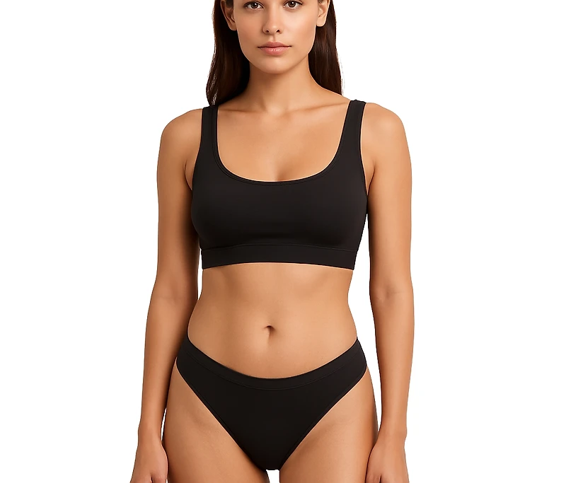 Lands' End Women's Lands Bralette Soft Fit Seamless, Clay Bisque, X-Large