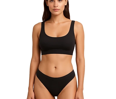 Lands' End Women's Lands Bralette Soft Fit Seamless, Clay Bisque, X-Large