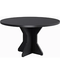 gaomon Round Dining Table, 47" Kitchen Table for 4-6 People, Circle Tables with Sturdy Pedestal Base, Space Saving Dinning Room Furniture