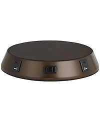 360 Lighting Modern Workstation Table Lamp Base with Usb and Ac Power Outlet Universal Charging Bronze Touch On Off Living Room