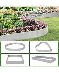 Sugift Six Pack Galvanized Metal Landscape Edging for Yard