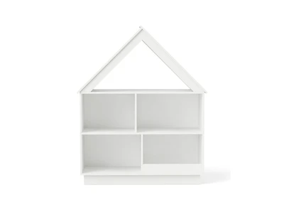 Slickblue House-Shaped 3-Tier Toy Organizer with Open Storage Shelves