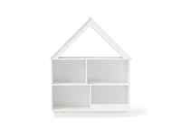 Slickblue House-Shaped 3-Tier Toy Organizer with Open Storage Shelves