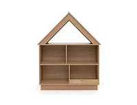 Slickblue House-Shaped 3-Tier Toy Organizer with Open Storage Shelves