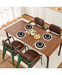 Sugift 71in Rectangle Wood Farmhouse Dining Table for 6-8 People