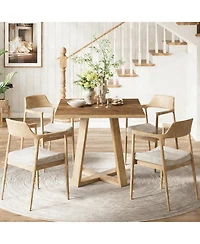 Tribesigns Square Dining Table for 2/4, Wooden Kitchen Table, 31.5" Dining Table (Only Table)