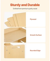 Sugift Montessori Weaning Table and Chair Set, Adjustable Height, Wooden for Toddler