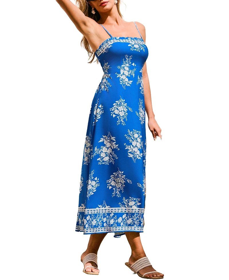 Cupshe Women's Too Hot to Care Floral Maxi Beach Dress