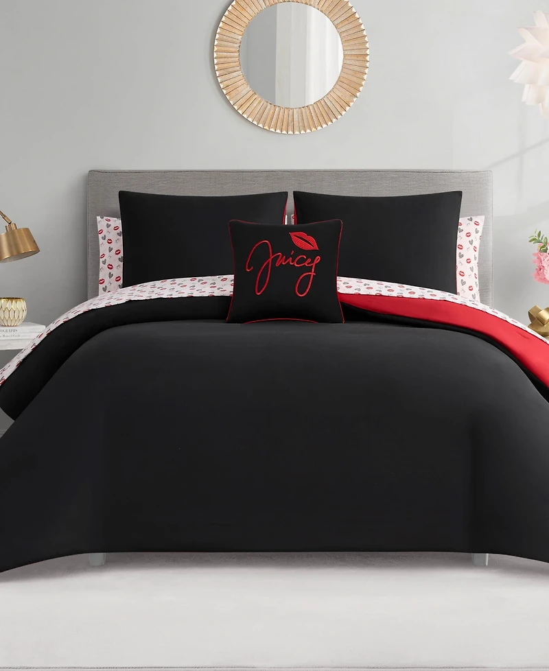 Juicy Couture Glam Girl Reversible Bed in a Bag 8-Pc. Comforter Set