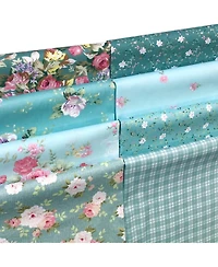 Gnuadz 8pcs 18x22 Cotton Fabric Fat Quarters Floral Rose Patchwork Quilting Diy Sewing