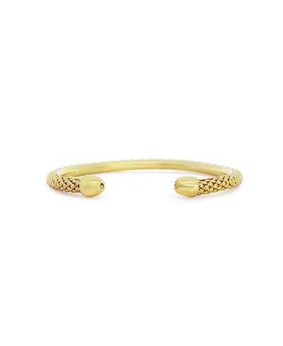 The Lovery Woven Cuff Bangle 14K Gold-Plated Sterling Silver
