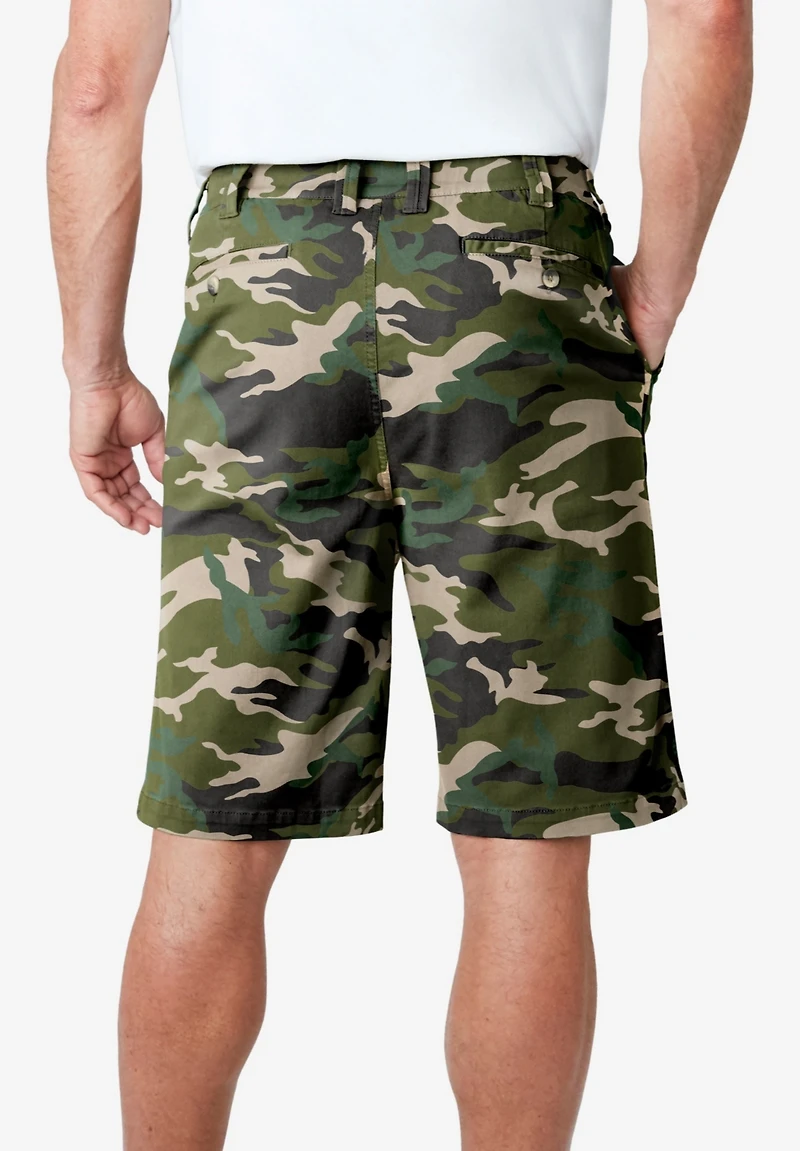 KingSize Big & Tall 10" Flex Full-Elastic Waist Chino Shorts
