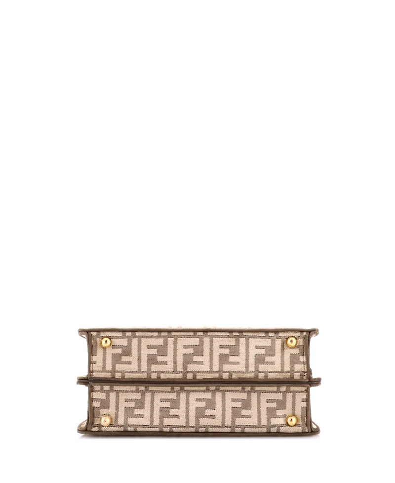 Pre-Owned Fendi Small Peekaboo ISeeU Bag Zucca Tapestry