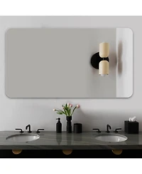 Busdays Wall Mounted Anti Fog Bathroom Vanity Mirror Waterproof Wall Mirror for Bathroom