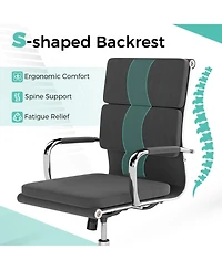 Slickblue Ergonomic Desk Chair Rocking Backrest Adjustable Seat
