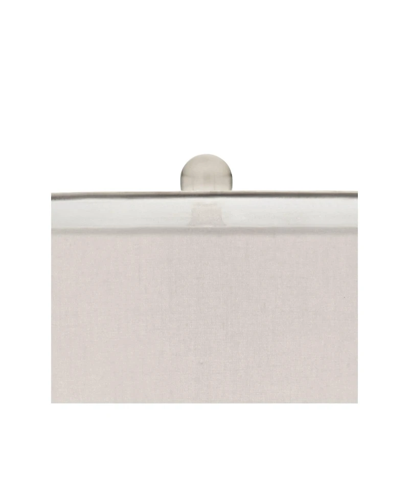 Possini Euro Design Swift Modern Table Lamp 30 1/2" Tall Mercury Glass with Dimmer Double Drum Shade for Bedroom Living Room House Bedside Nights