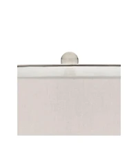 Possini Euro Design Swift Modern Table Lamp 30 1/2" Tall Mercury Glass with Dimmer Double Drum Shade for Bedroom Living Room House Bedside Nights