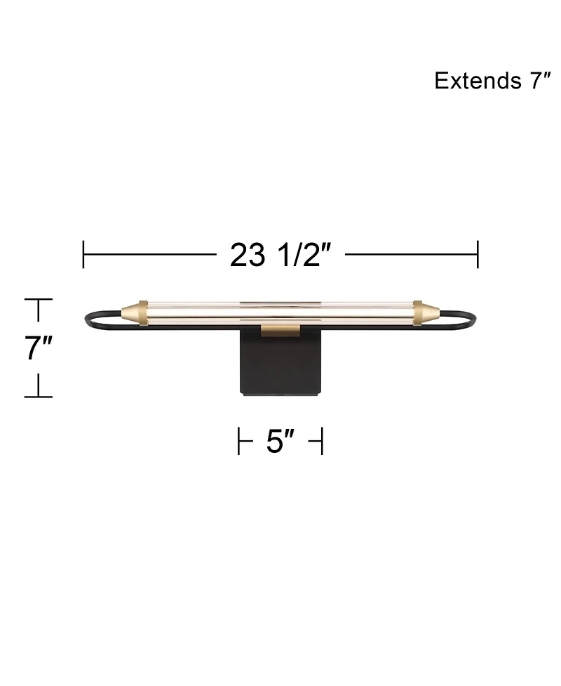 Possini Euro Design Nikola Industrial Led Wall Light Bar, Hardwired, 23 1/2"