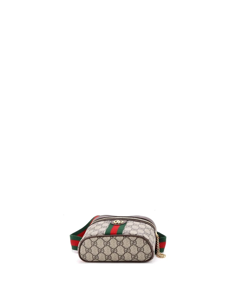 Pre-Owned Gucci Small Ophidia Chain Belt Bag Gg Coated Canvas