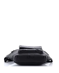 Pre-Owned Gucci Front Pocket Belt Bag Jumbo Gg Embossed Leather