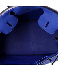 Pre-Owned HERMES Birkin 30 Handbag Blue Togo with Gold Hardware