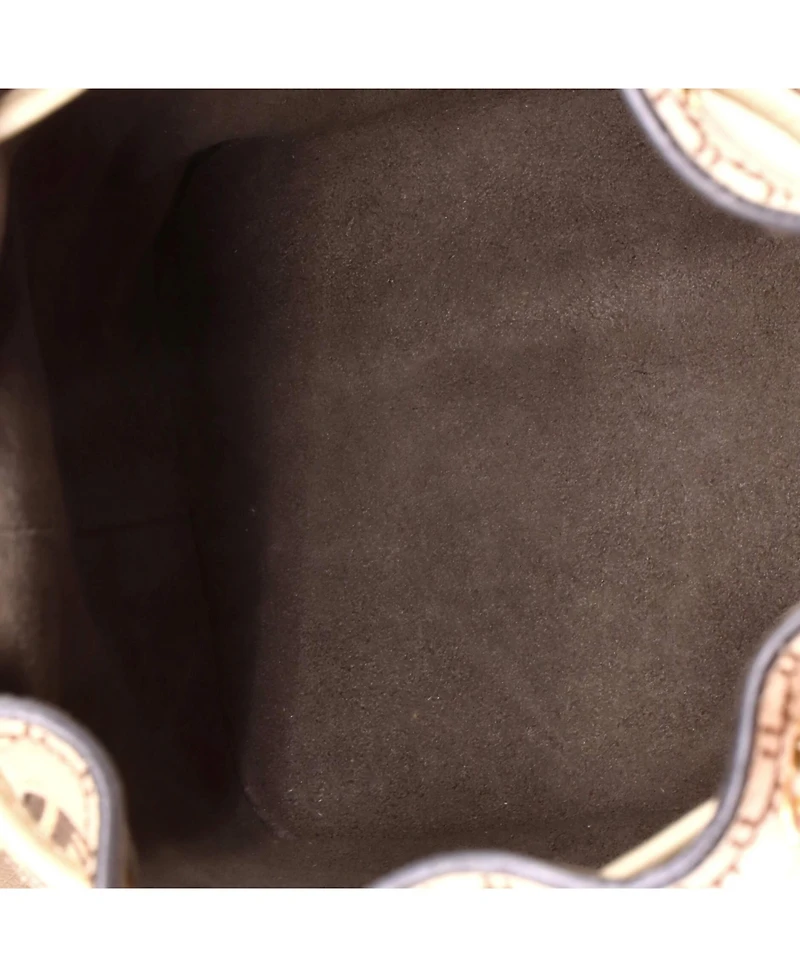 Pre-Owned Fendi Mini Mon Tresor Bucket Bag Zucca Suede