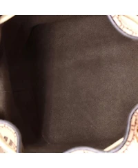 Pre-Owned Fendi Mini Mon Tresor Bucket Bag Zucca Suede