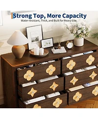 gaomon Dresser for Bedroom with Drawers, Wide Chest of Large Decorative Drawer Front with Large Clothes Storage Cabinet